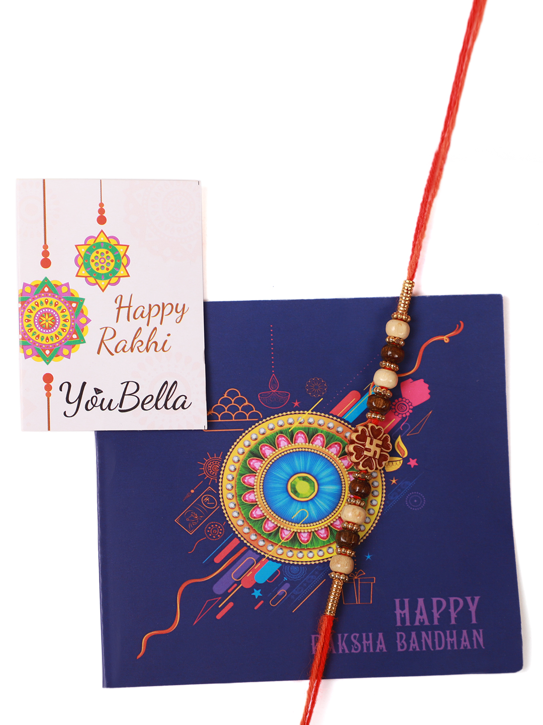 YouBella Rakhi and Greeting Card Combo for Brother, Rakhi Gift for Brother/Bhaiyya/Bhai